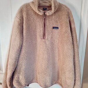 Womens XXL Fleece Patagonia Pull Over 1/4 Zip Champagne Color